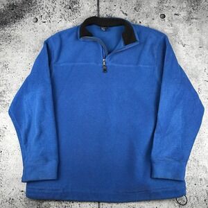 vintage 90s Gap‎ 1/4 Zip Fleece Blue Made In Korea